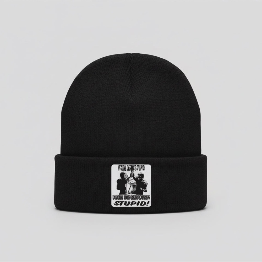 Black Graphic Beanie